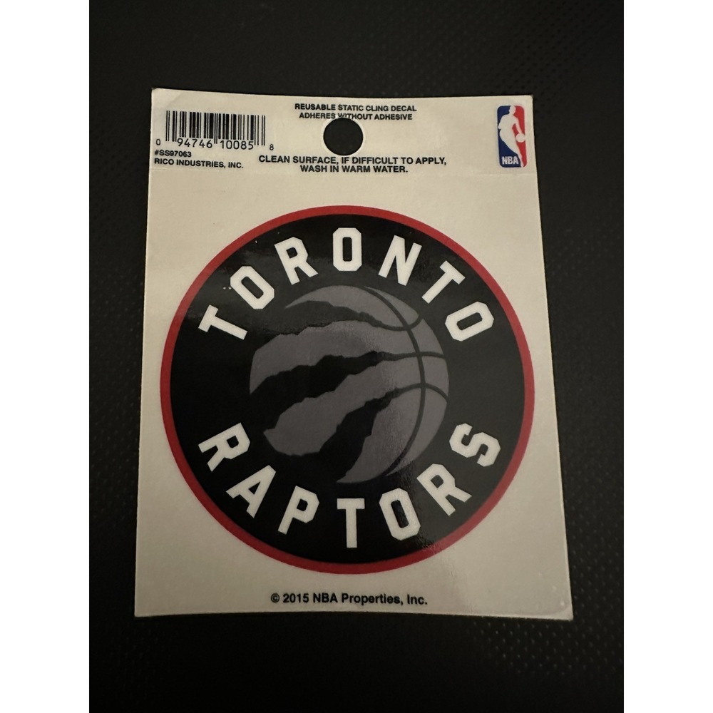 Brand New Toronto Raptors 4"x4" Static Cling Car‎ Decal Auto Sticker Emblem